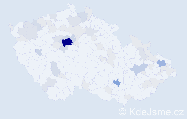 Jméno: 'Michail', počet výskytů 154 v celé ČR