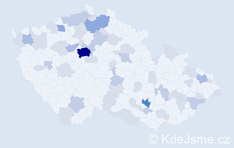 Jméno: 'John', počet výskytů 112 v celé ČR