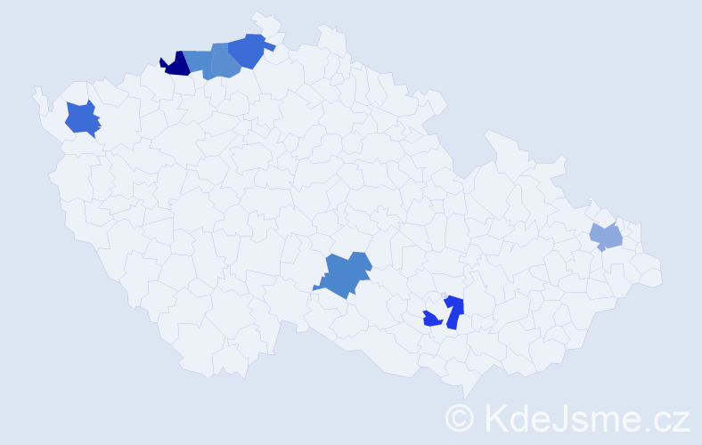 Jméno: 'Trung Hieu', počet výskytů 8 v celé ČR