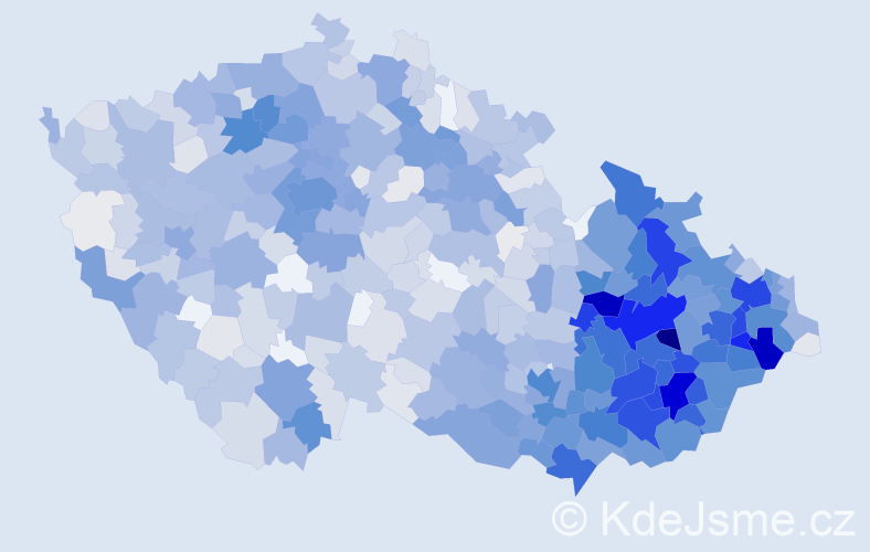 Jméno: 'Svatopluk', počet výskytů 3911 v celé ČR