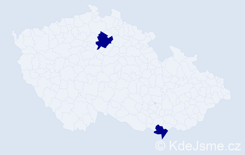 Jméno: 'Mieszko', počet výskytů 2 v celé ČR