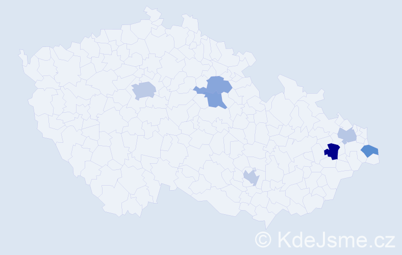 Jméno: 'Ethel', počet výskytů 10 v celé ČR