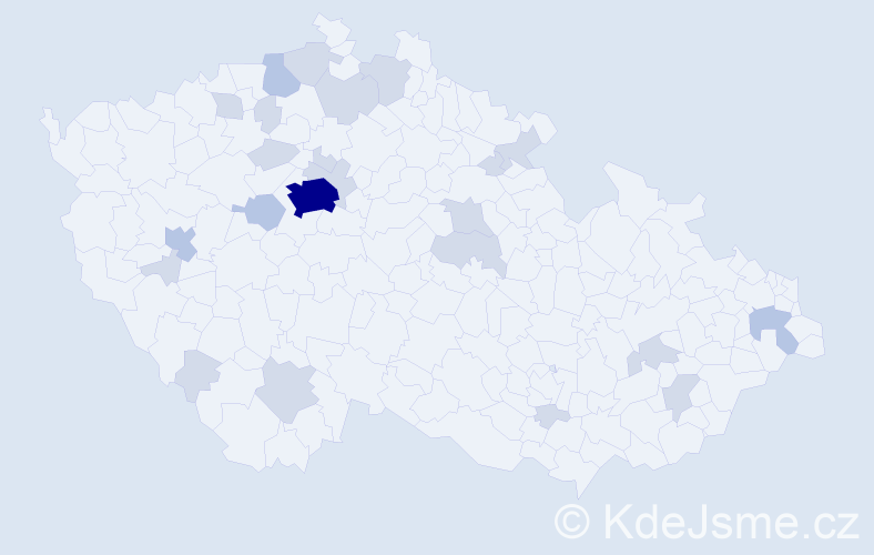 Jméno: 'Eduarda', počet výskytů 43 v celé ČR