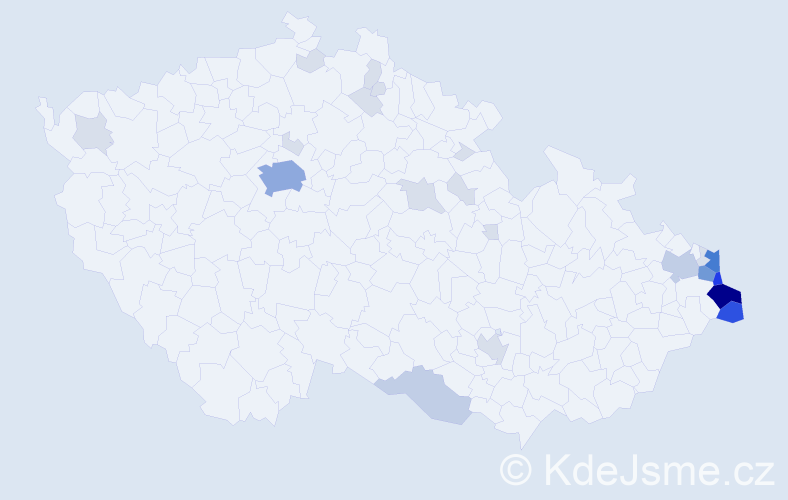 Jméno: 'Katarzyna', počet výskytů 86 v celé ČR
