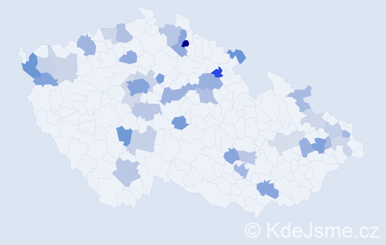 Jméno: 'Ines', počet výskytů 86 v celé ČR