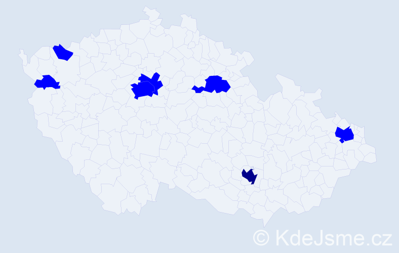 Jméno: 'Irenea', počet výskytů 8 v celé ČR