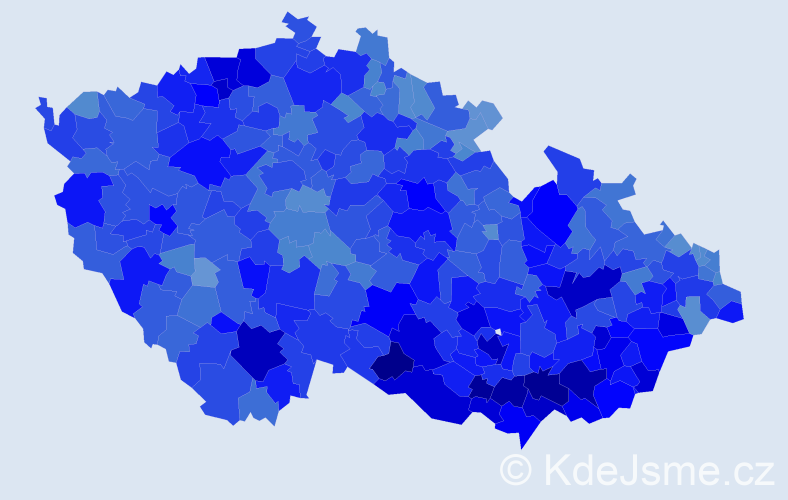 Jméno: 'Radek', počet výskytů 57530 v celé ČR