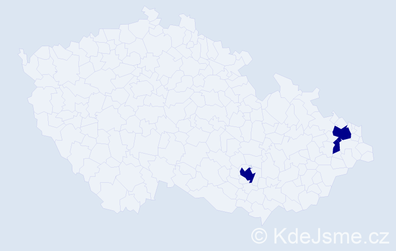 Jméno: 'Natálie Andrea', počet výskytů 3 v celé ČR