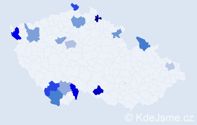 Jméno: 'Duc Huy', počet výskytů 19 v celé ČR