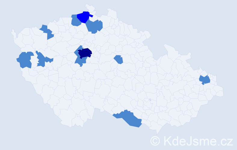 Jméno: 'Lam', počet výskytů 14 v celé ČR