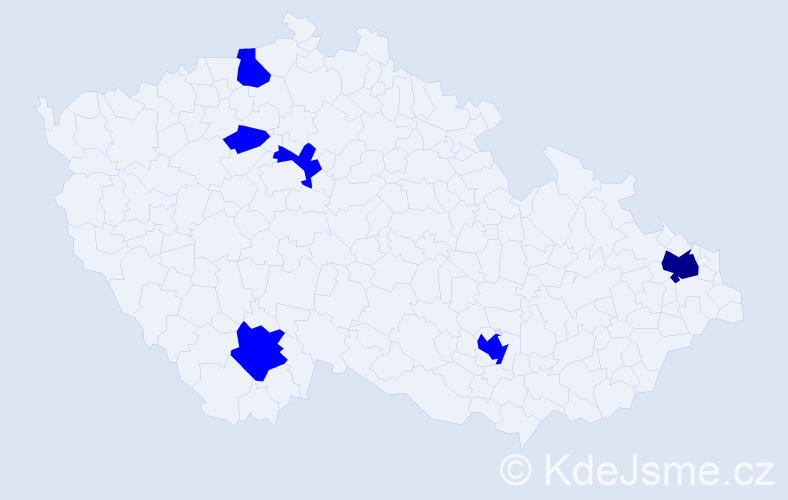 Jméno: 'Kien Cuong', počet výskytů 7 v celé ČR