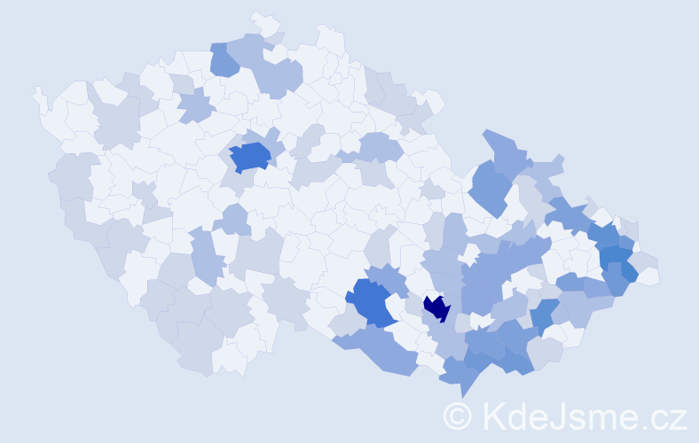 Jméno: 'Božetěch', počet výskytů 196 v celé ČR