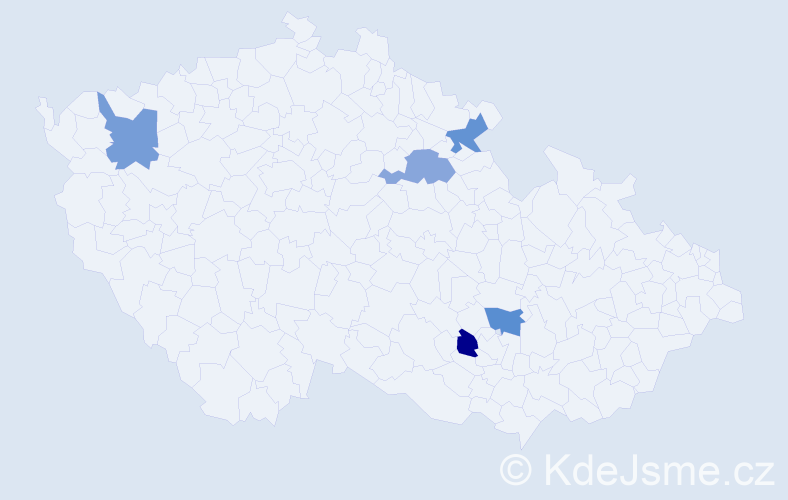 Jméno: 'Suvdaa', počet výskytů 5 v celé ČR