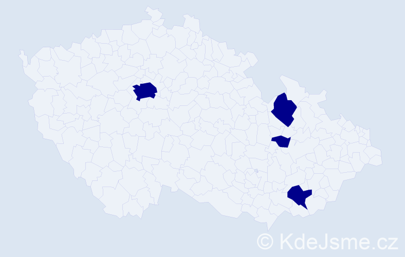 Jméno: 'Marie Sára', počet výskytů 4 v celé ČR