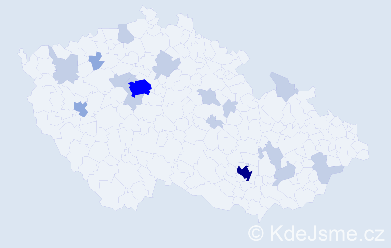 Jméno: 'Katherine', počet výskytů 36 v celé ČR