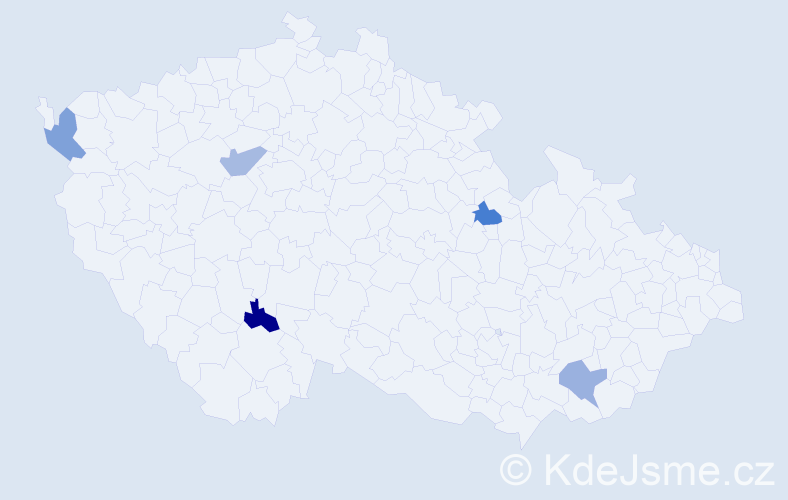 Jméno: 'Thuy Lien', počet výskytů 5 v celé ČR