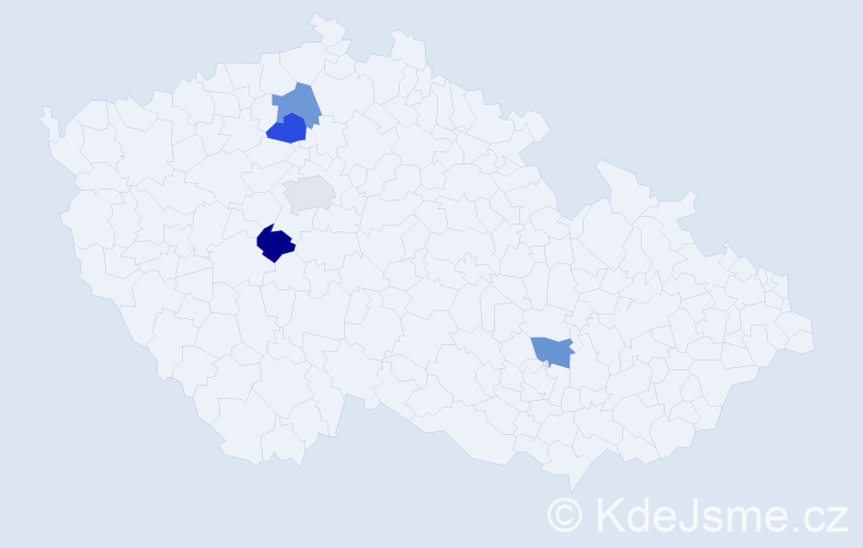 Jméno: 'Dejidmaa', počet výskytů 5 v celé ČR