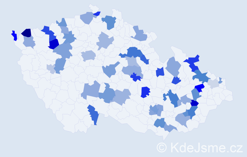 Jméno: 'Luboslav', počet výskytů 70 v celé ČR