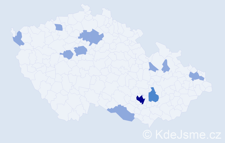 Jméno: 'Andrés', počet výskytů 18 v celé ČR