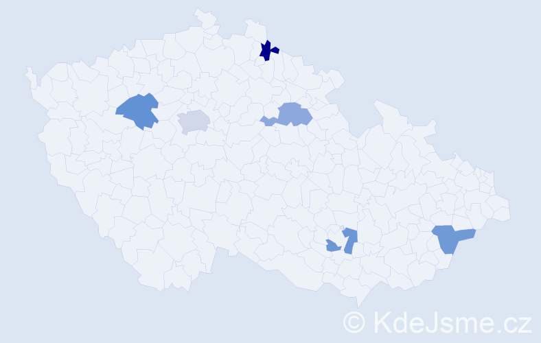 Jméno: 'Romano', počet výskytů 7 v celé ČR