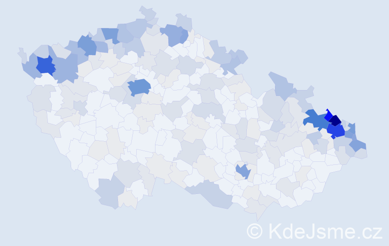 Jméno: 'Gerhard', počet výskytů 766 v celé ČR