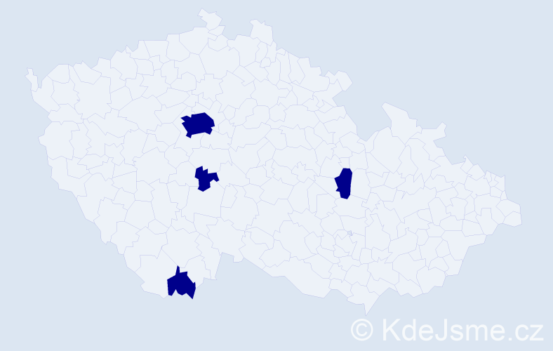 Jméno: 'Emily Rose', počet výskytů 4 v celé ČR
