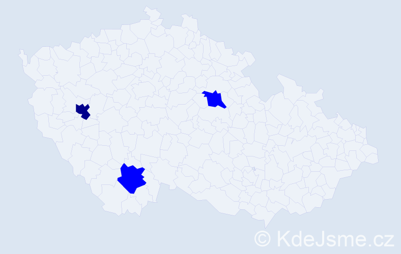 Jméno: 'Veronika Sarah', počet výskytů 4 v celé ČR