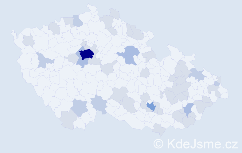 Jméno: 'Frederik', počet výskytů 90 v celé ČR