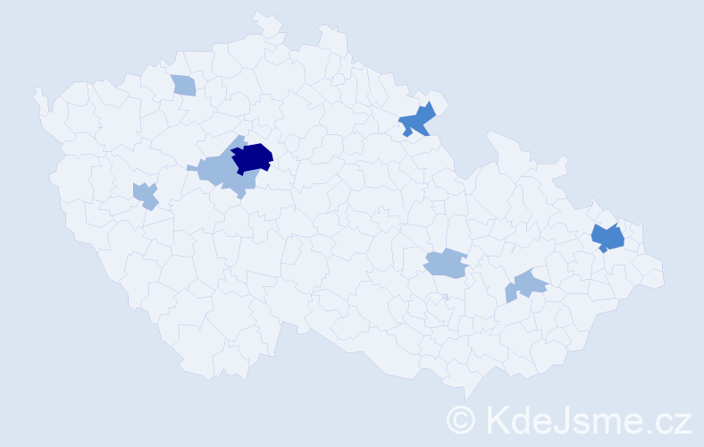 Jméno: 'Krasimir', počet výskytů 14 v celé ČR