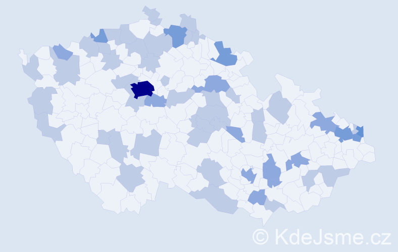 Jméno: 'Želmíra', počet výskytů 89 v celé ČR