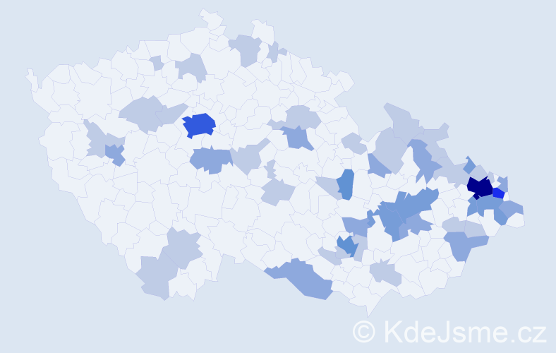 Jméno: 'Arnošta', počet výskytů 93 v celé ČR