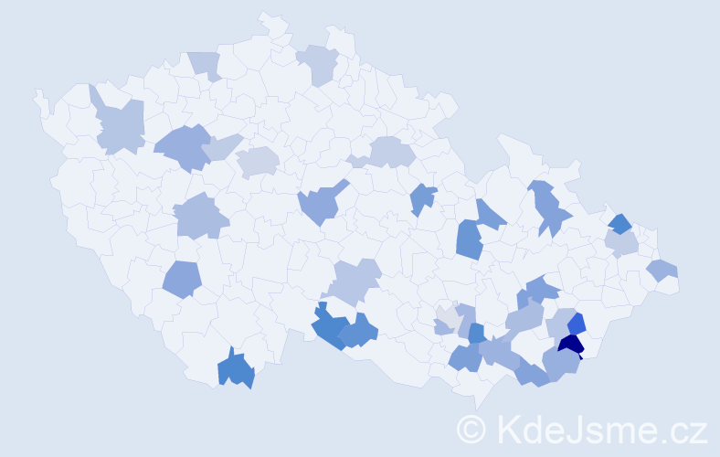 Jméno: 'Eliana', počet výskytů 41 v celé ČR