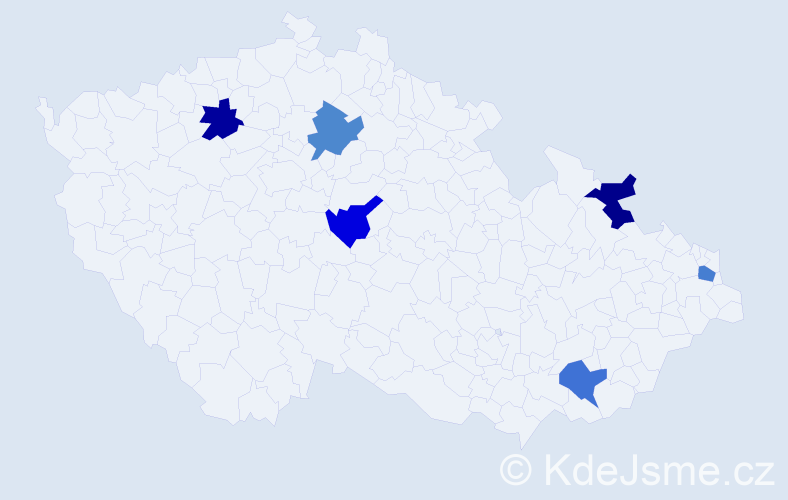 Jméno: 'Thobias', počet výskytů 6 v celé ČR