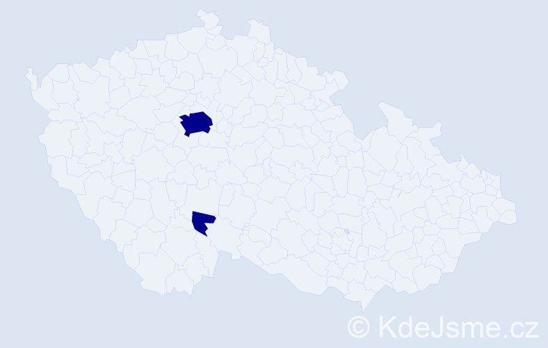 Jméno: 'Mykyta', počet výskytů 2 v celé ČR