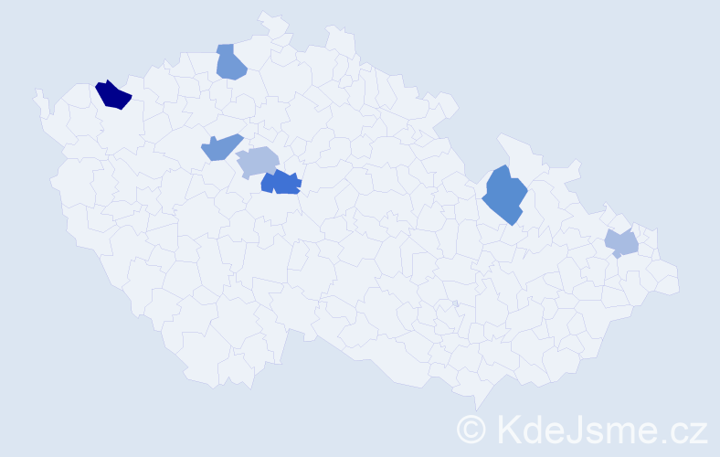 Jméno: 'Nhung', počet výskytů 9 v celé ČR