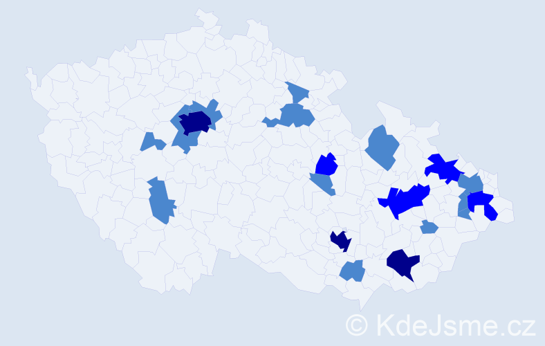 Jméno: 'Nikodém', počet výskytů 30 v celé ČR