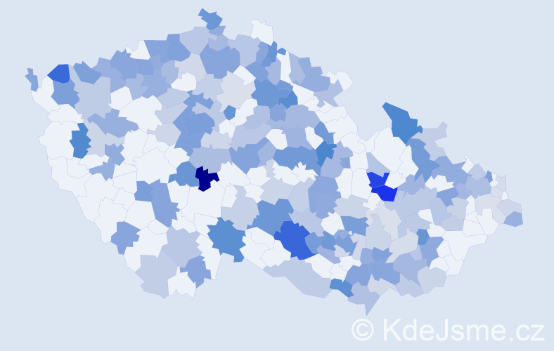 Jméno: 'Inka', počet výskytů 334 v celé ČR