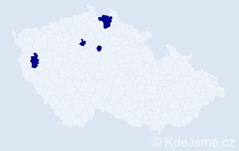 Jméno: 'Vitalie', počet výskytů 4 v celé ČR