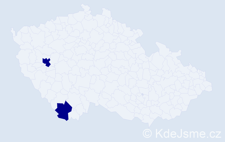 Jméno: 'Elyzaveta', počet výskytů 2 v celé ČR