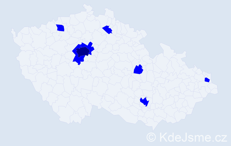Jméno: 'Kyle', počet výskytů 9 v celé ČR