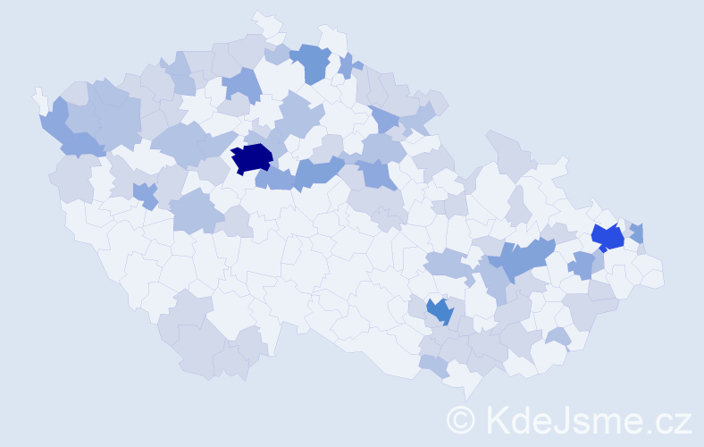 Jméno: 'Hedviga', počet výskytů 166 v celé ČR