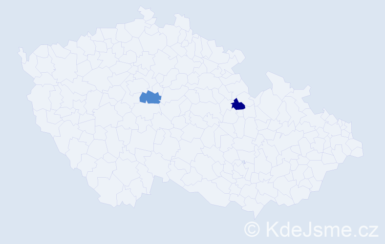 Jméno: 'Tereza Sandra', počet výskytů 2 v celé ČR