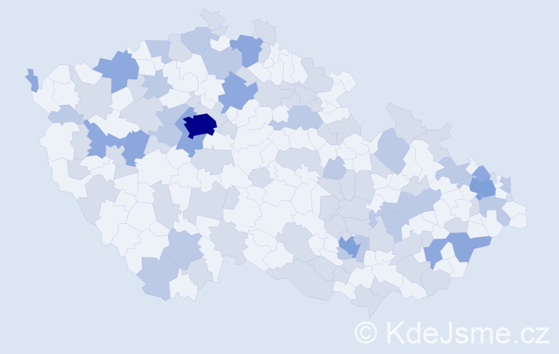 Jméno: 'Madlen', počet výskytů 164 v celé ČR