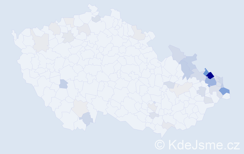 Jméno: 'Edeltruda', počet výskytů 122 v celé ČR