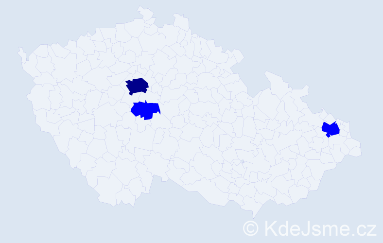 Jméno: 'Khadija', počet výskytů 4 v celé ČR
