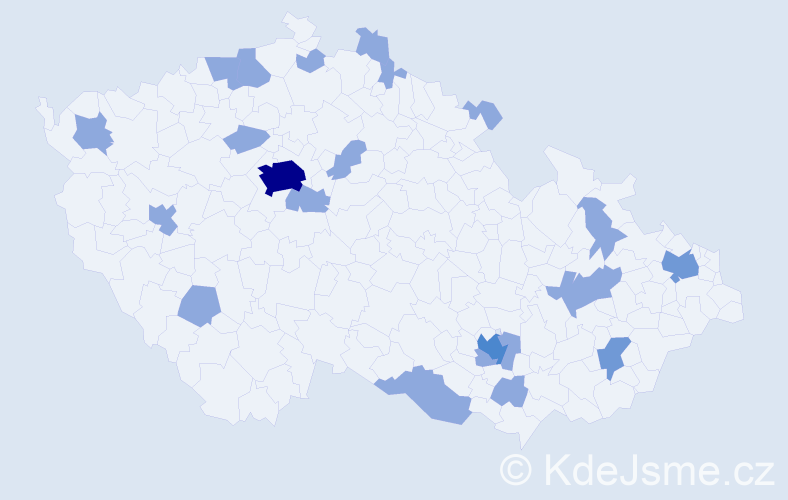 Jméno: 'Tanja', počet výskytů 30 v celé ČR