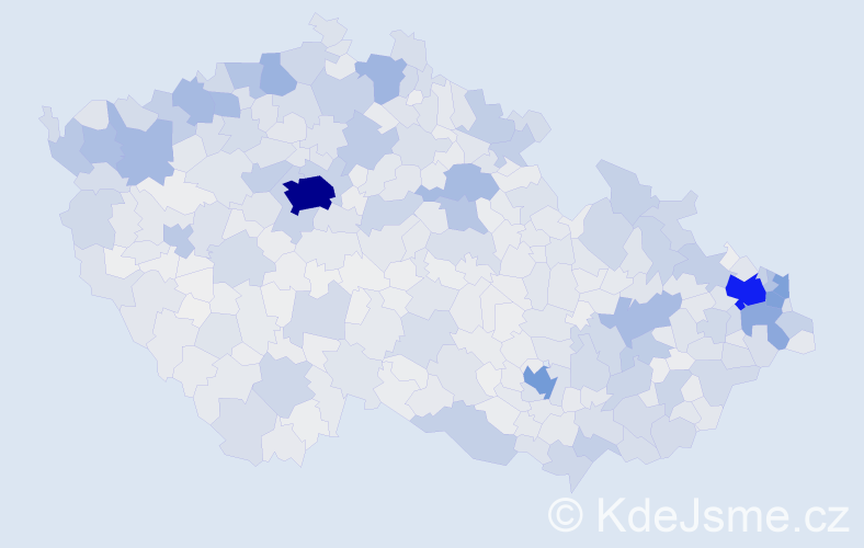 Jméno: 'Mária', počet výskytů 10600 v celé ČR