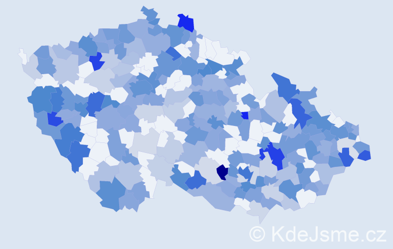 Jméno: 'Slavomíra', počet výskytů 502 v celé ČR