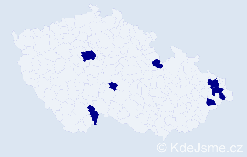 Jméno: 'Alexandr Jan', počet výskytů 7 v celé ČR