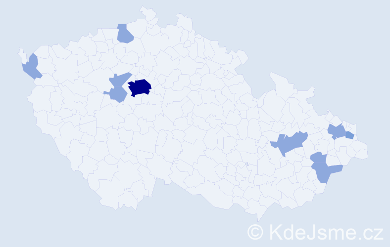 Jméno: 'Riad', počet výskytů 17 v celé ČR